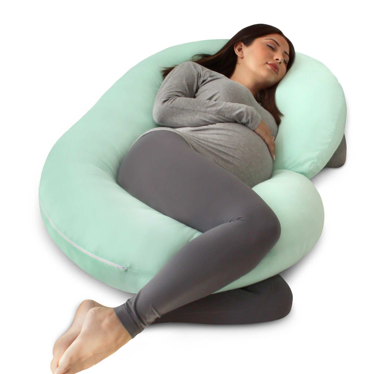 PharMeDoc Maternity Pregnancy Pillows Pillow C Shape Jersey Grey